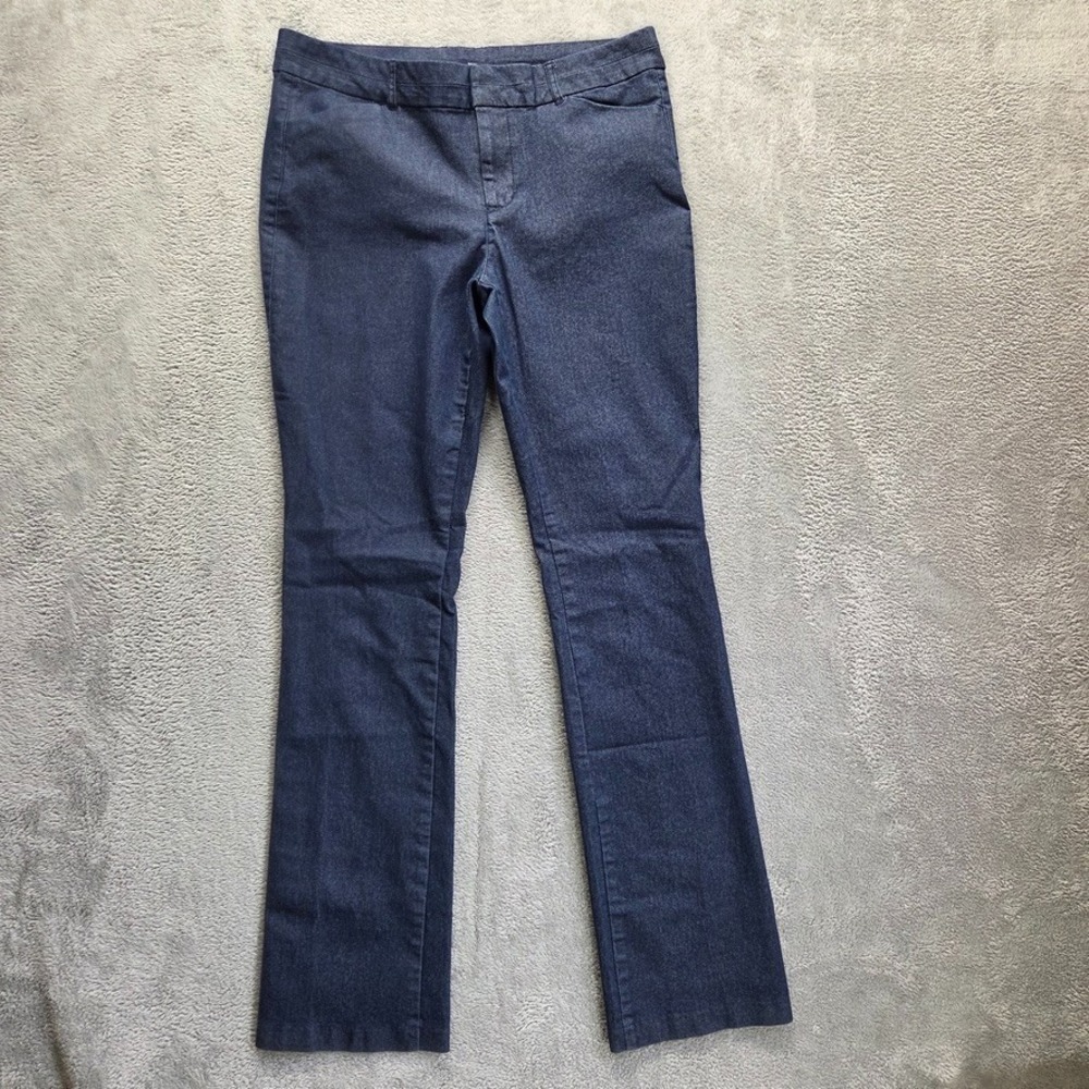 Gap Jeans Womens 10‎ Long Blue Slim City Straight Leg Trouser Dark Wash Denim